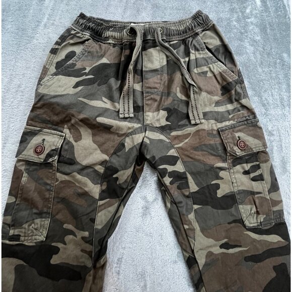 AK Army Cargo Pants Men Small Camo Jogger Military Combat Style Drawstring Y2K - Picture 4 of 11